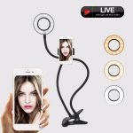Photo Studio Selfie LED Ring Light with Cell Phone Mobile Holder for Youtube Live Stream Makeup,Phone Lamp for iPhone/Android